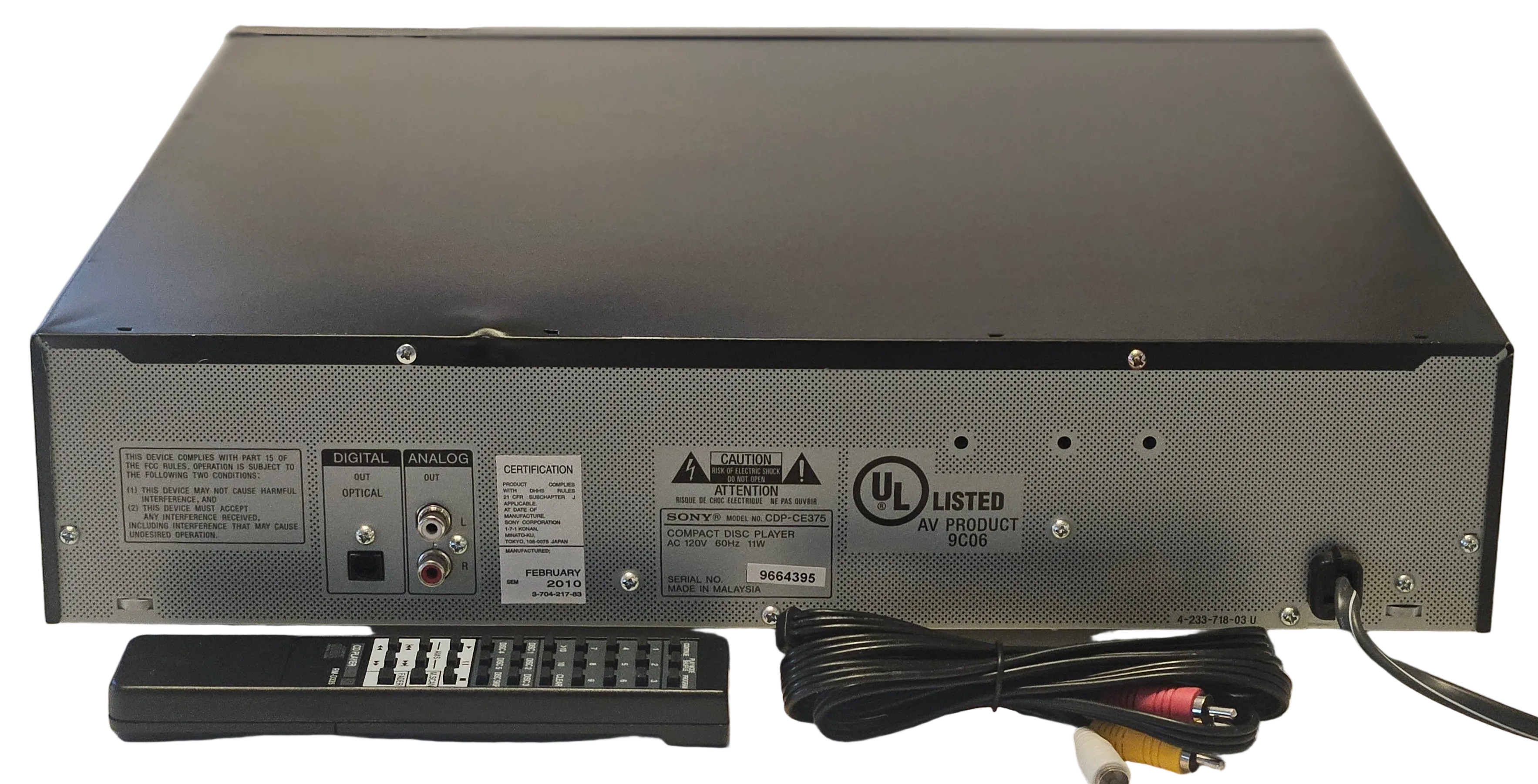 Sony CDP-CE375 5 CD Compact Disc Changer