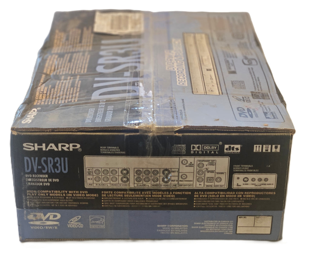 Sharp DV-SR3U Progressive Scan DVD-RW Recorder - Complete In Box