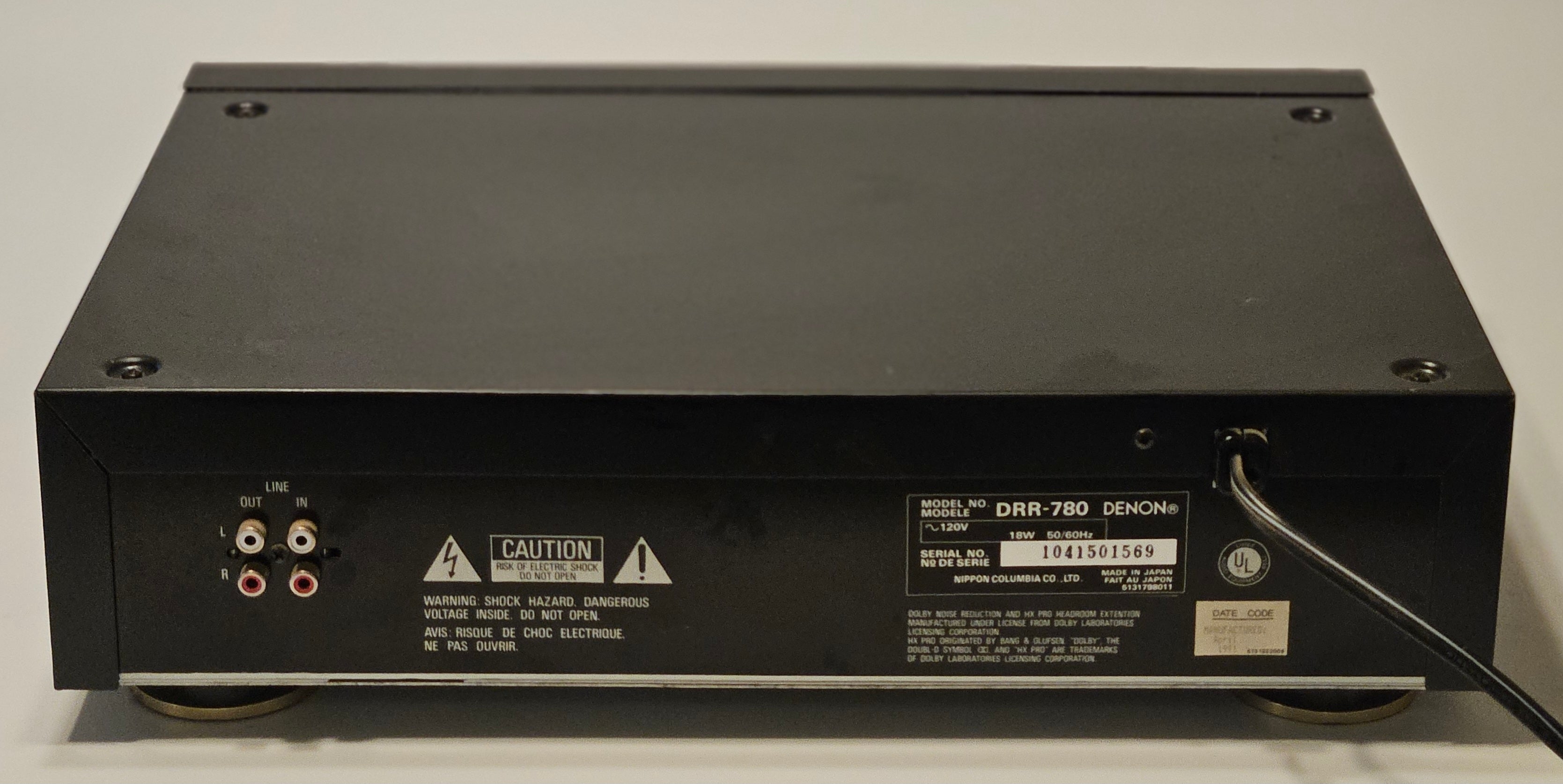 Denon DRR-780 Stereo Cassette Tape Deck