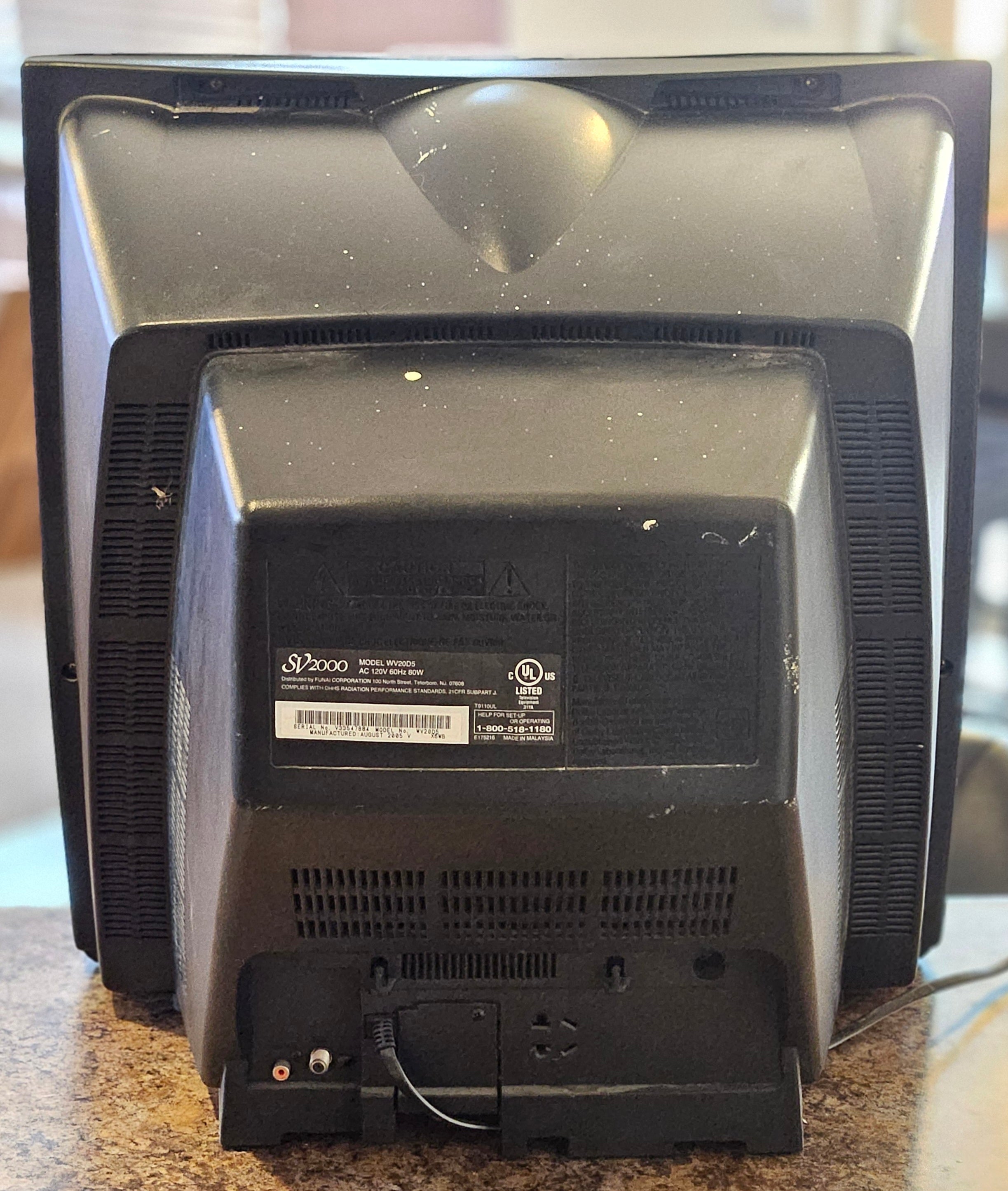 SV2000 WV20D5 20 Inch CRT DVD Combo Television