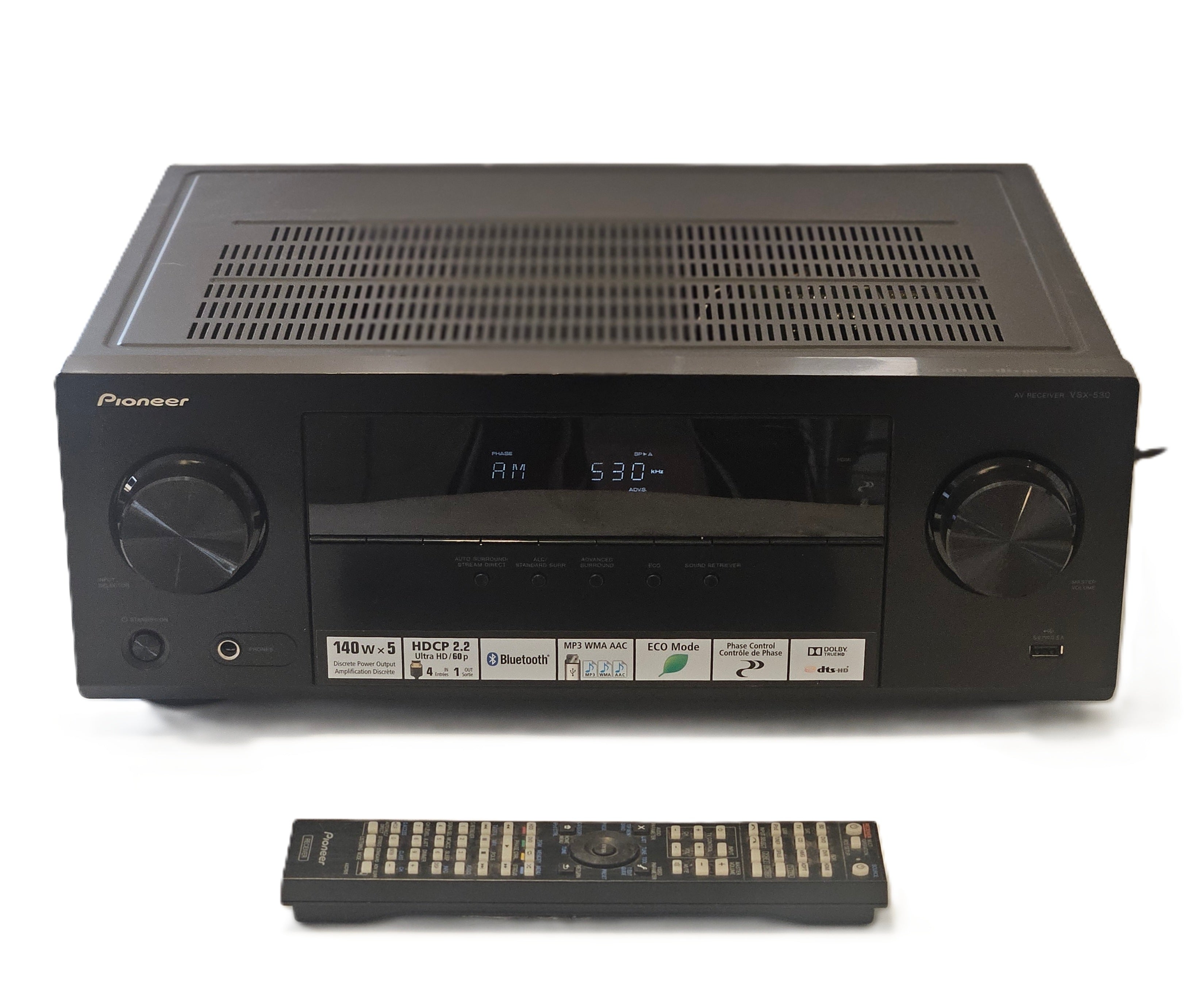 Pioneer VSX-530-K 5.1 Ch 140 Watts Bluetooth HDMI Surround Sound Receiver