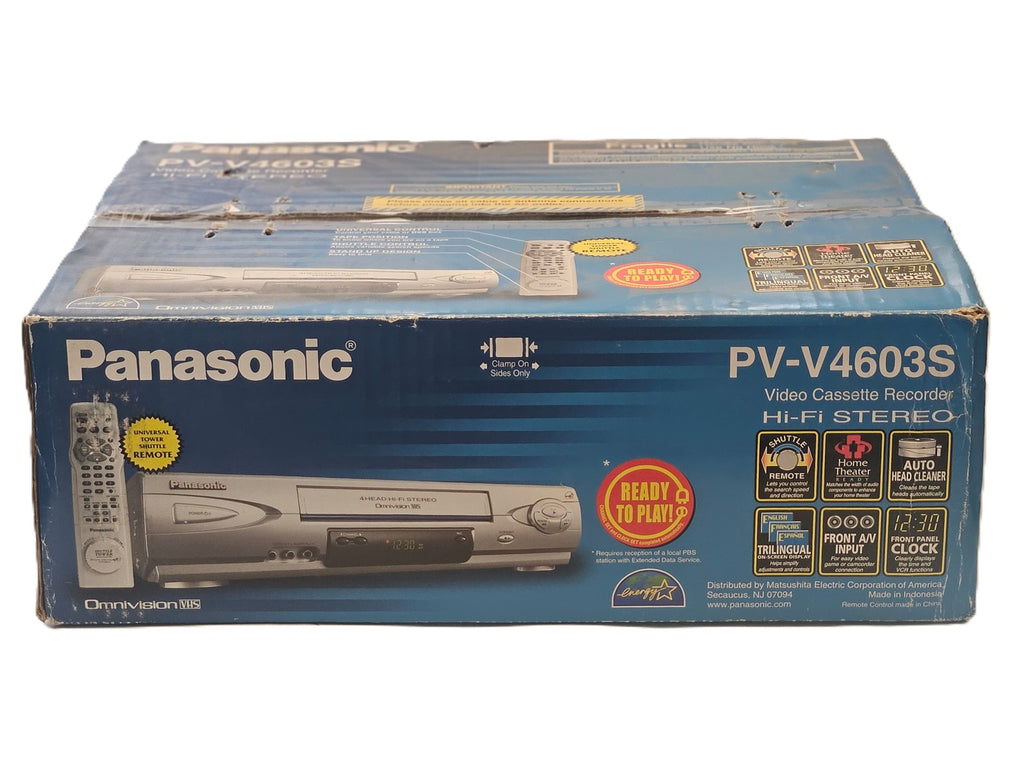 Panasonic PV-V4603S Omnivision 4 Head Hi-Fi VCR Vhs Player w/ Original Box