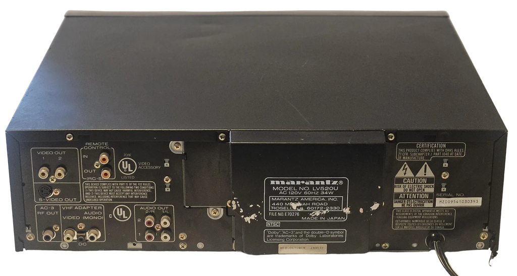 Marantz LV520 Laser Disc Player LD CD Player