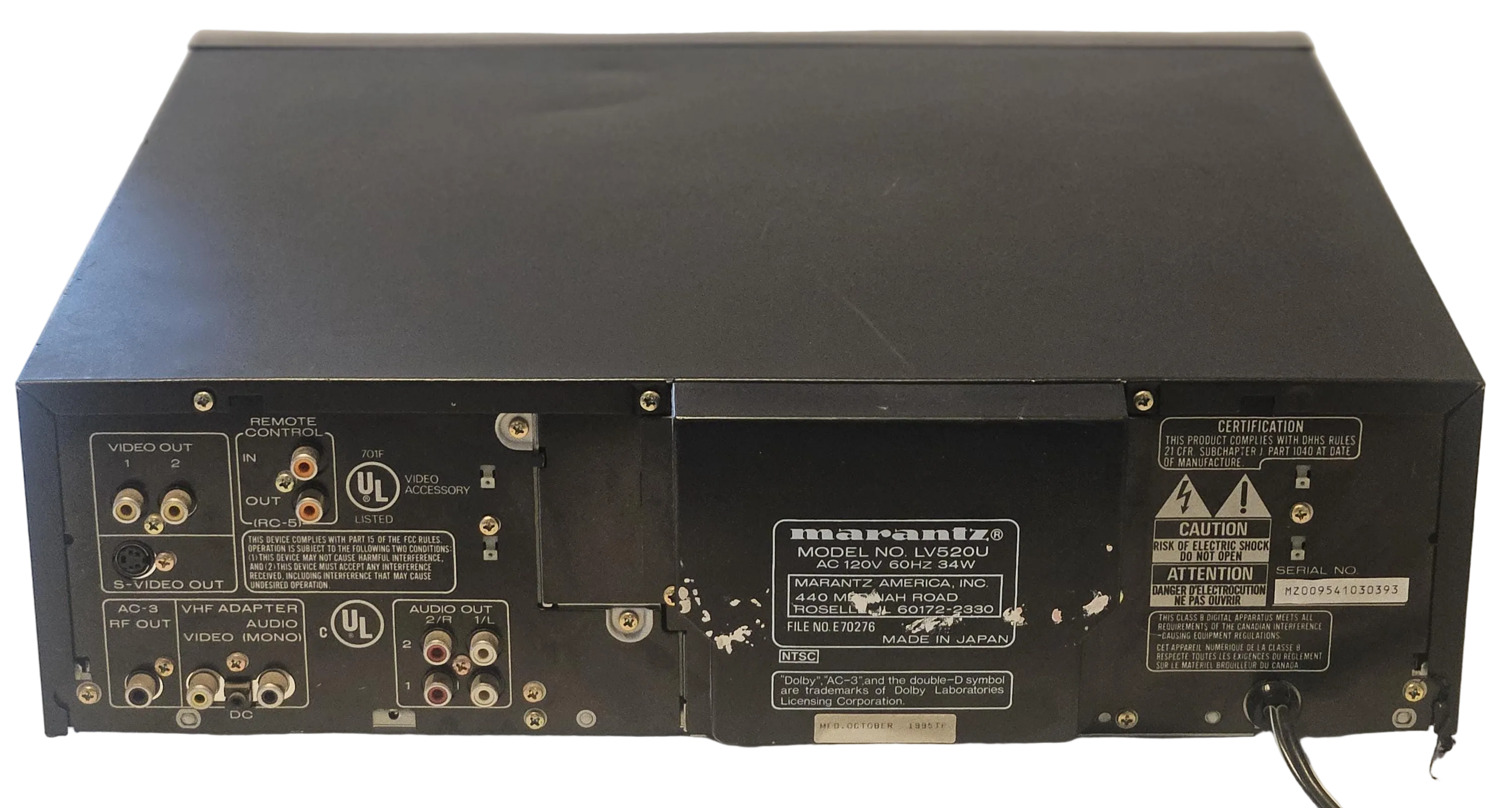 Marantz LV520 Laser Disc Player LD CD Player