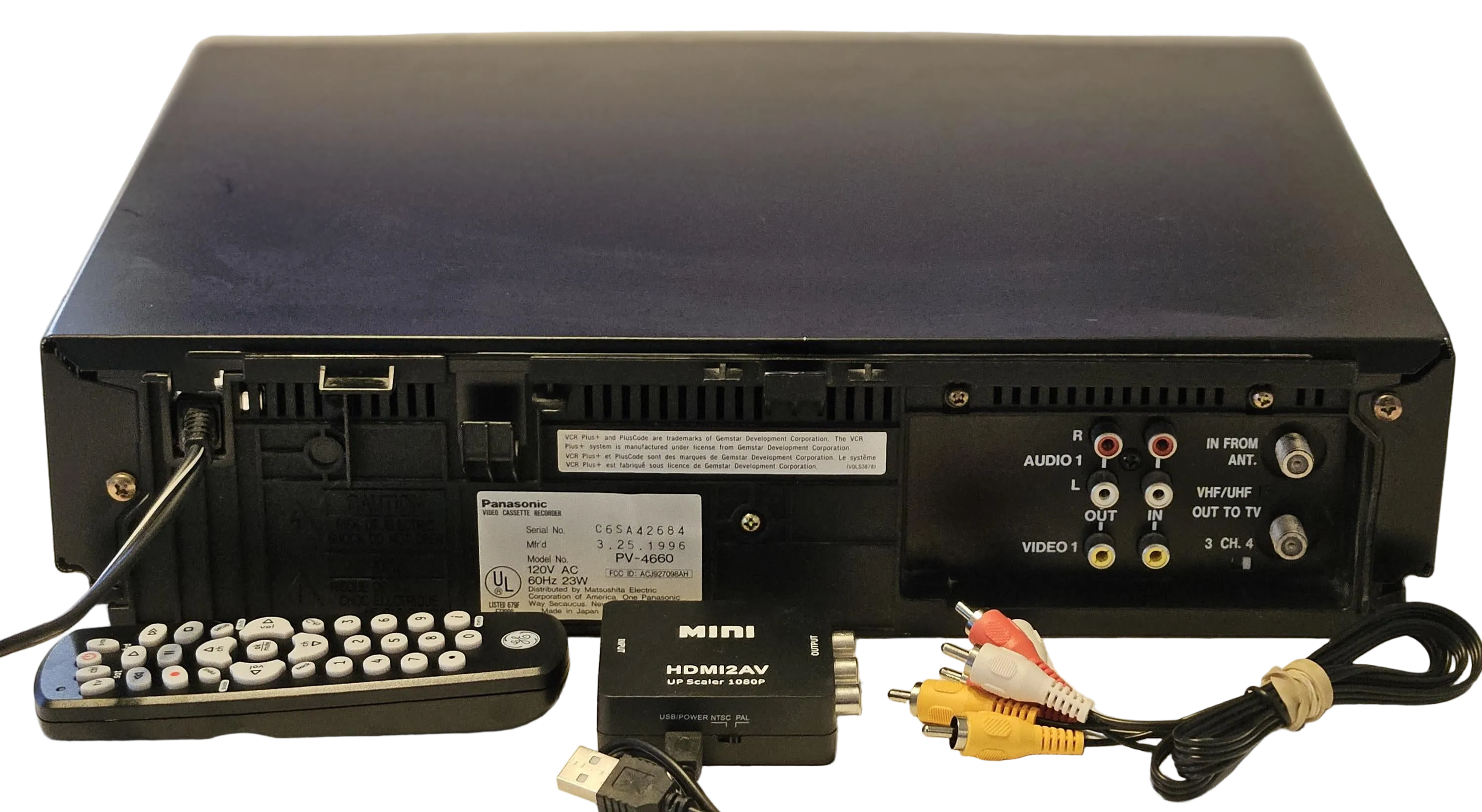 Panasonic PV-4660 Blueline Omnivision 4 Head Hi-Fi VCR Vhs Player