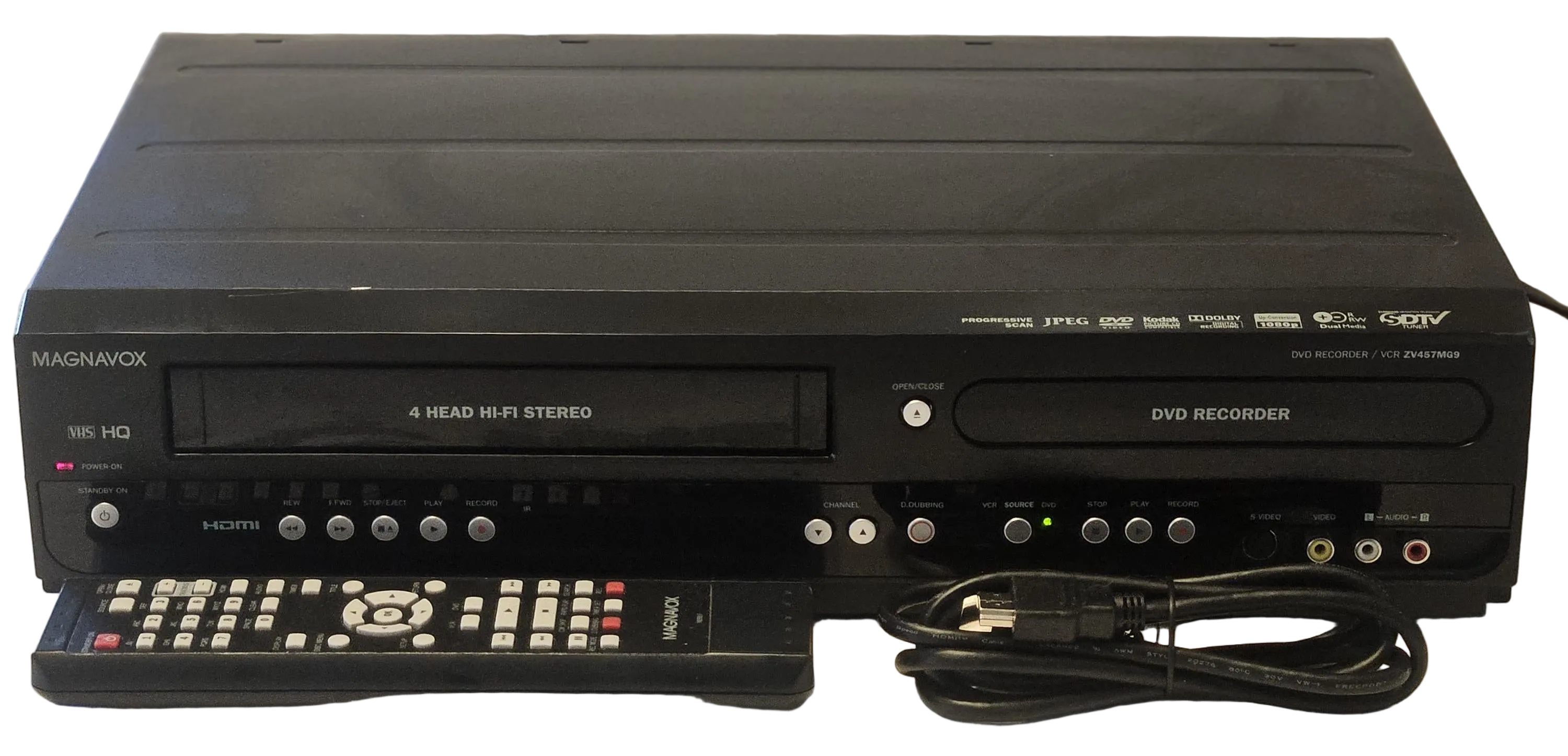 Magnavox ZV457MG9 DVD Recorder/VCR Combo, HDMI 1080p Up-Conversion