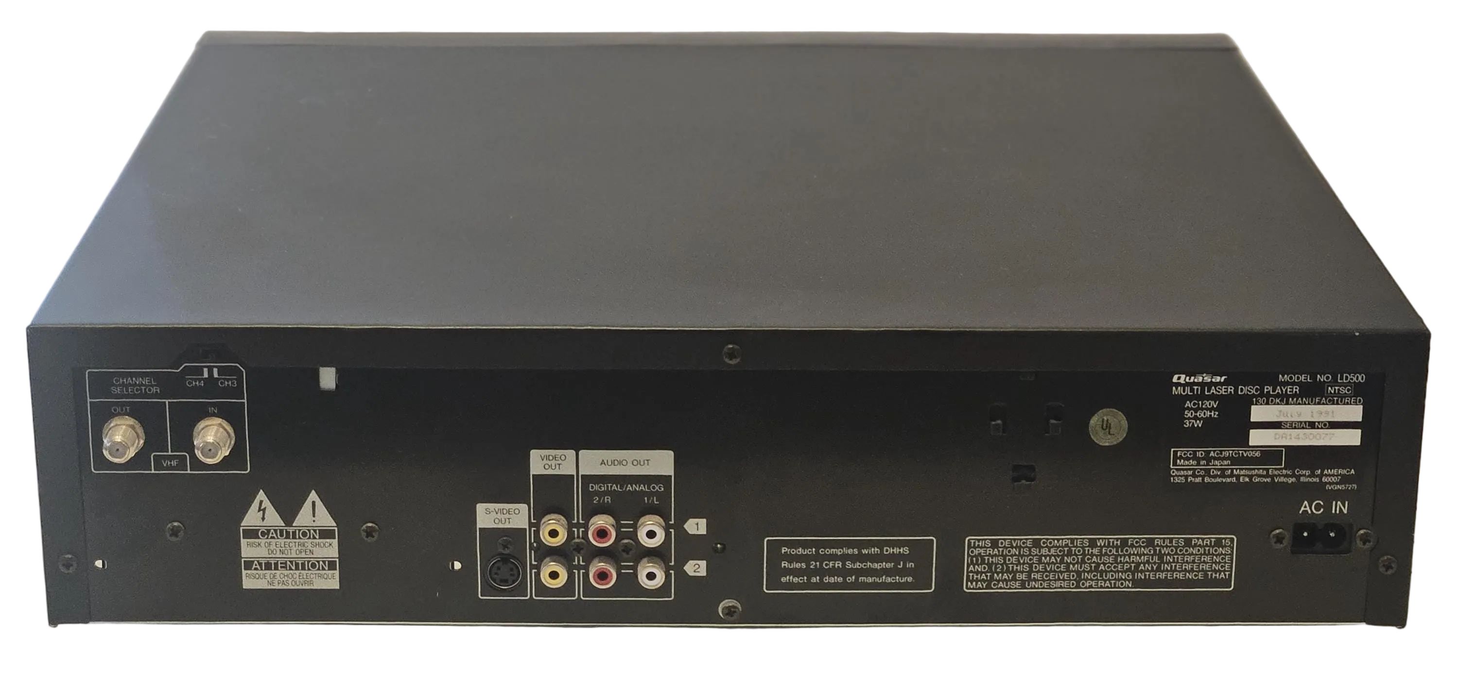 Quasar LD500 Multi Laser Disc Player CD