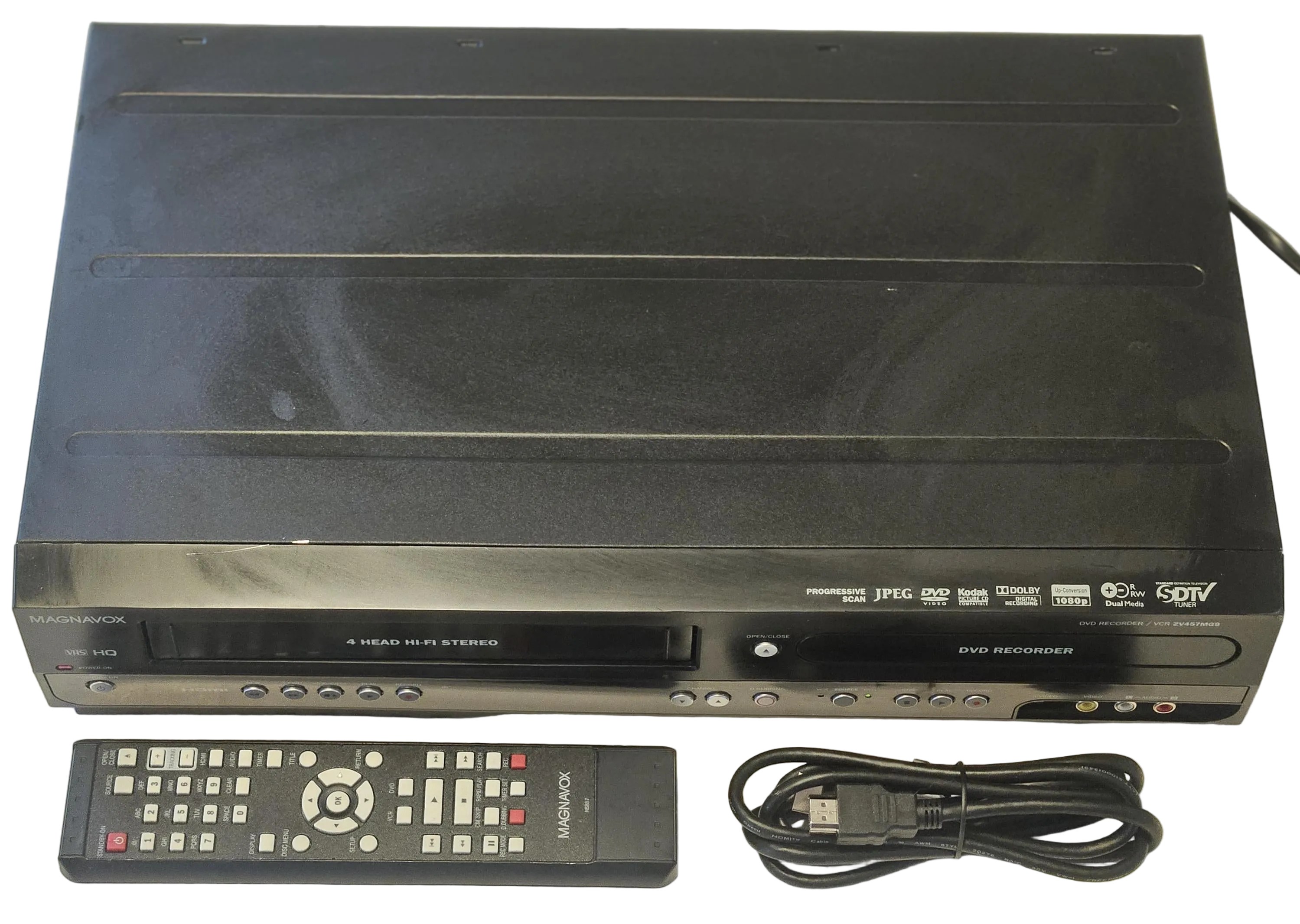 Magnavox ZV457MG9 DVD Recorder/VCR Combo, HDMI 1080p Up-Conversion
