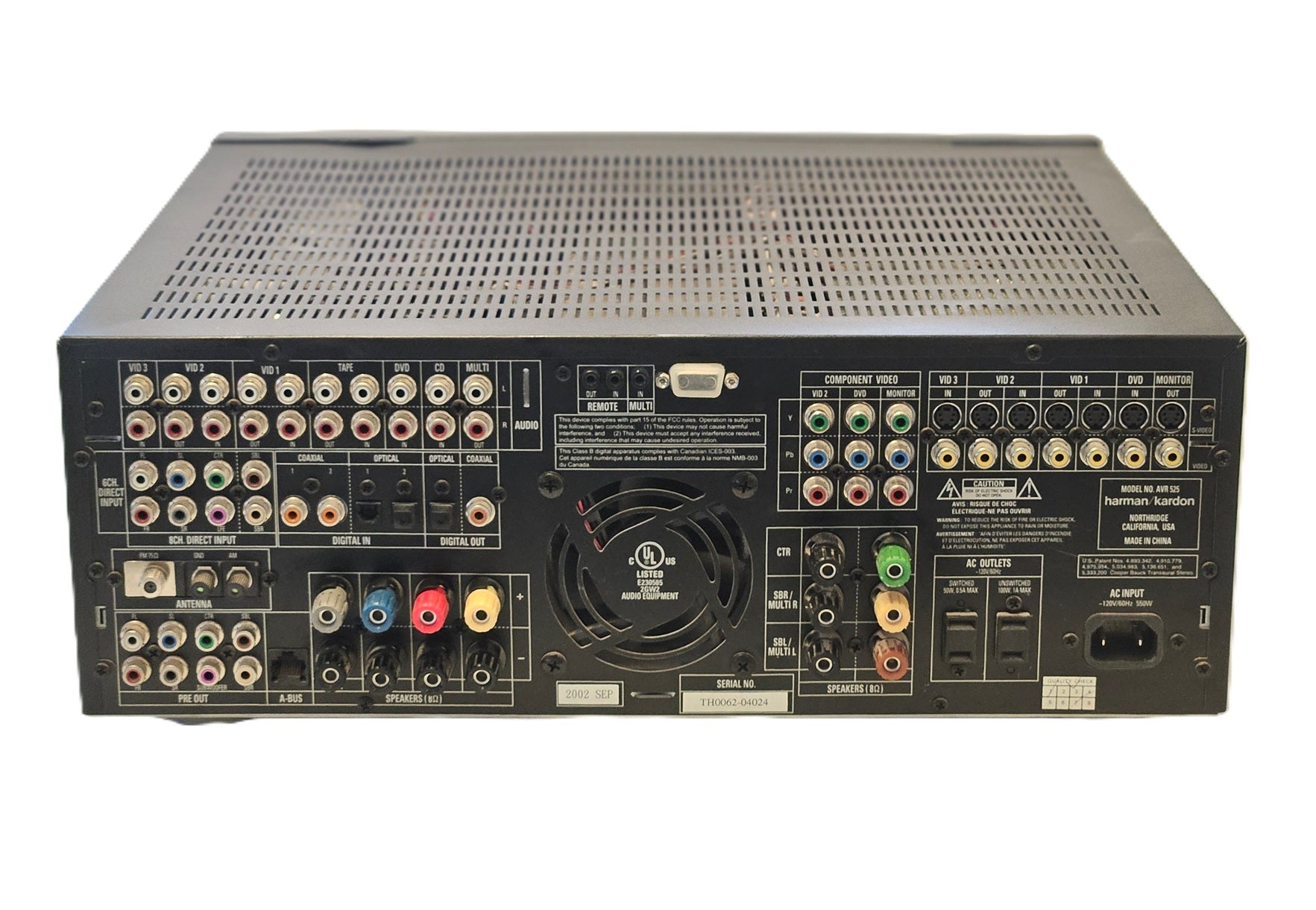 Harman Kardon AVR 525 Channel Home Theater AV Surround Sound Receiver