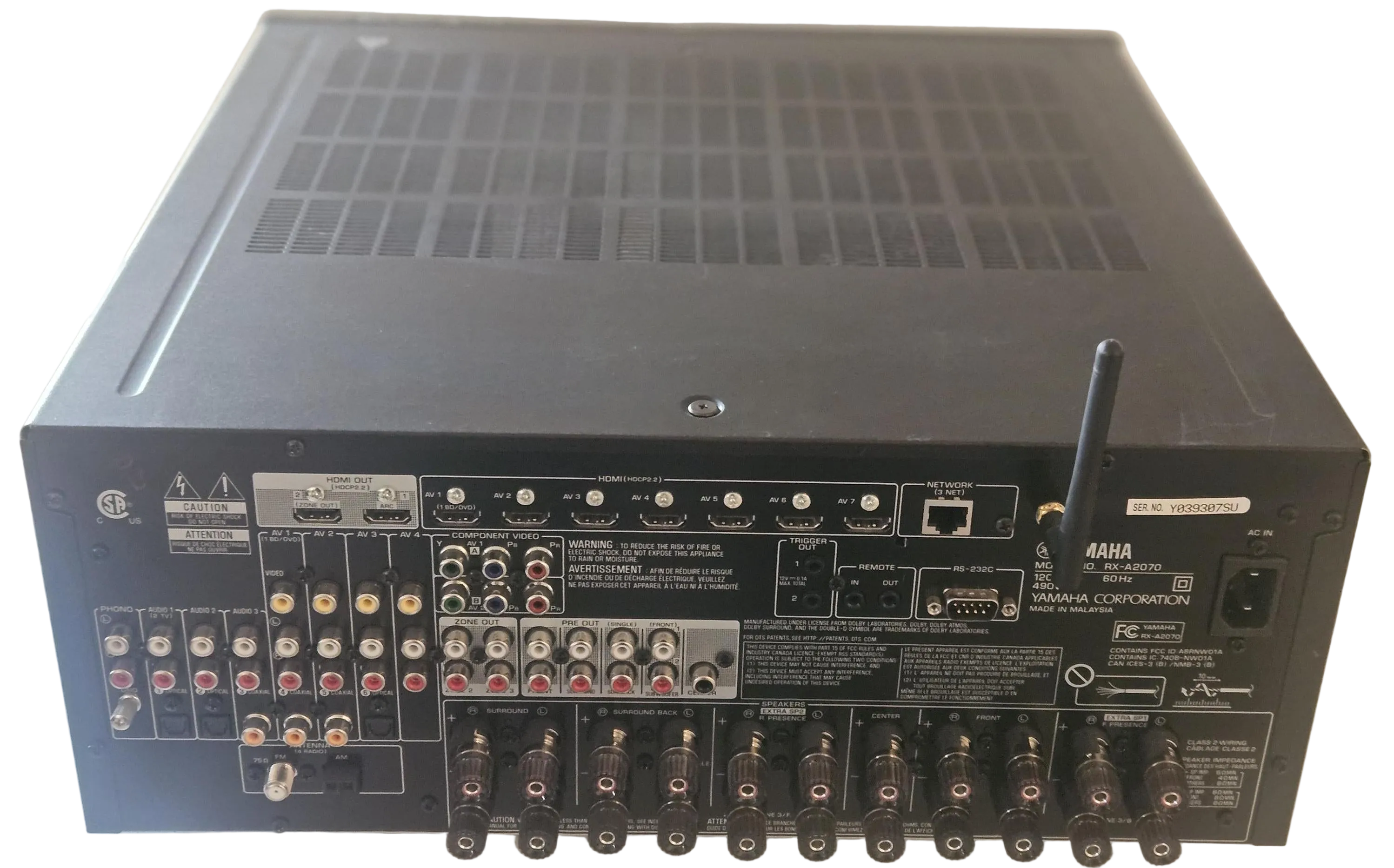 Yamaha AVENTAGE RX-A2070 9.2-channel home theater receiver