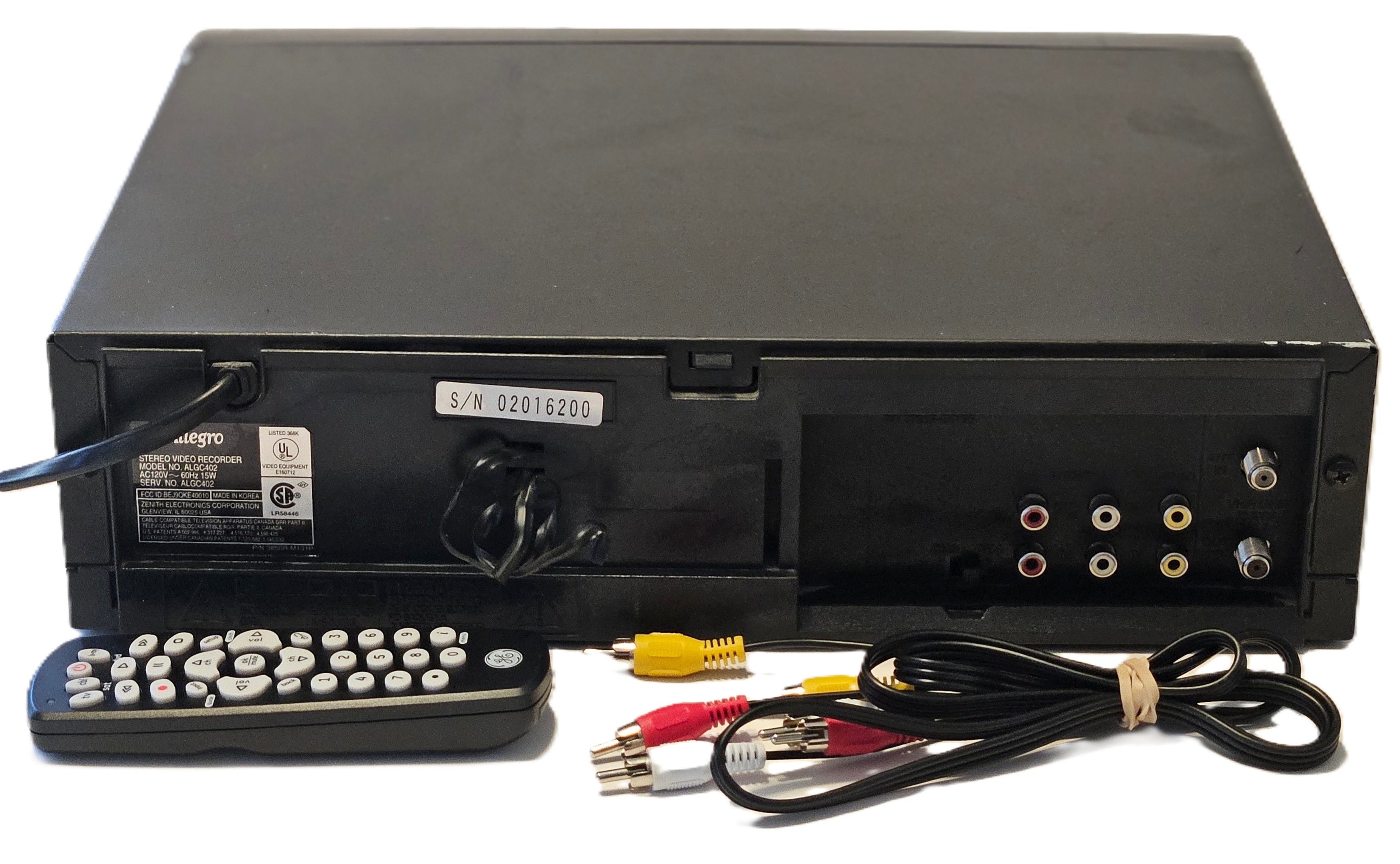 Allegro ALGC402 4-Head Hi-Fi VCR Stereo Video Recorder