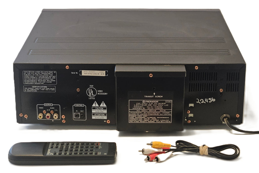 Pioneer CLD-D502 Laserdisc CD CDV Player System Both Side Play
