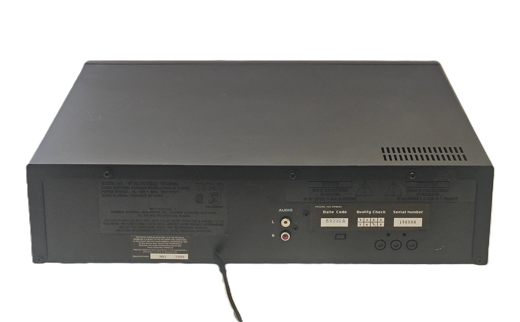 RCA RP-8065A 5 Disc CD Carousel Changer