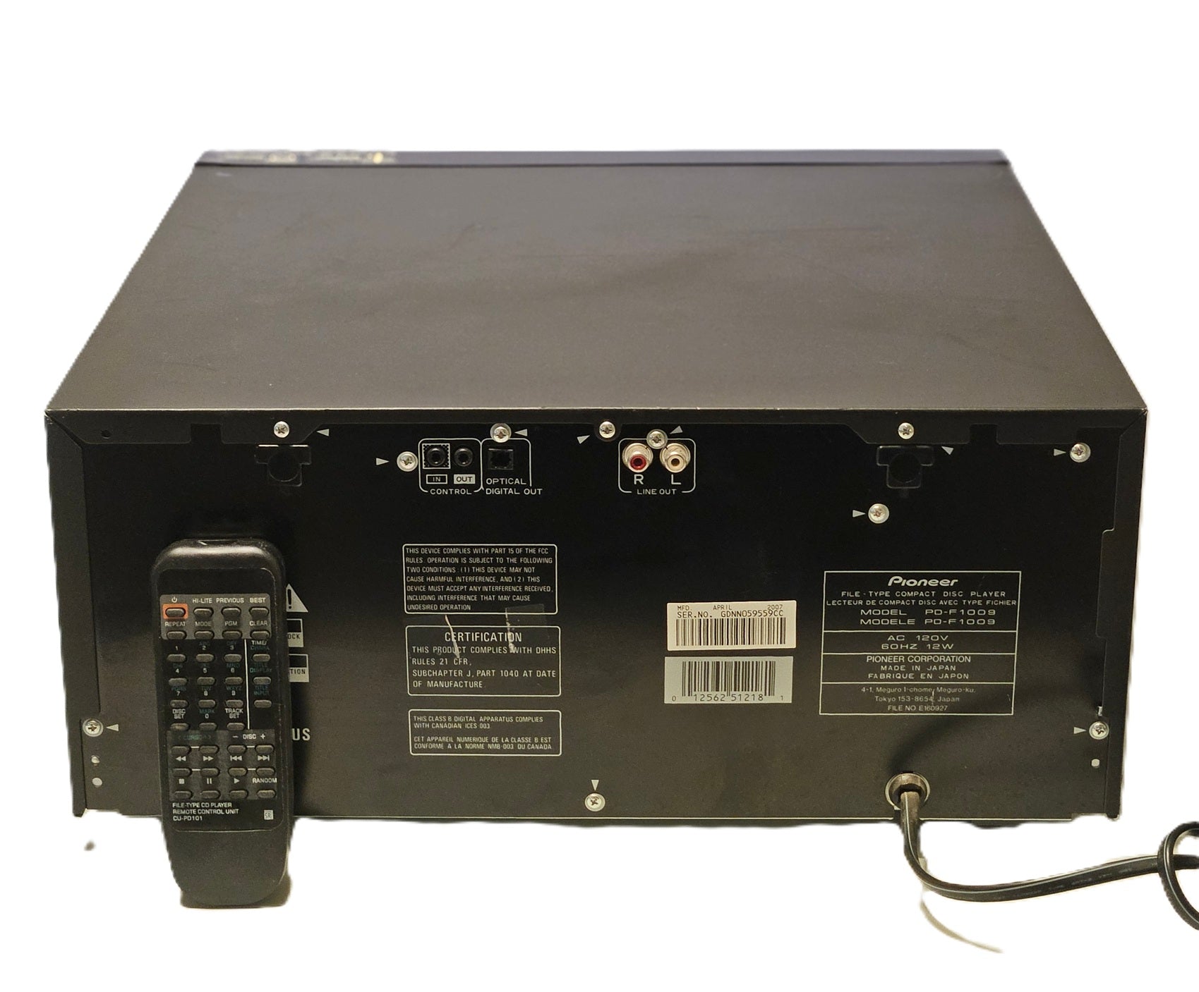 Pioneer PD-F1009 301 CD Mega Storage CD Changer
