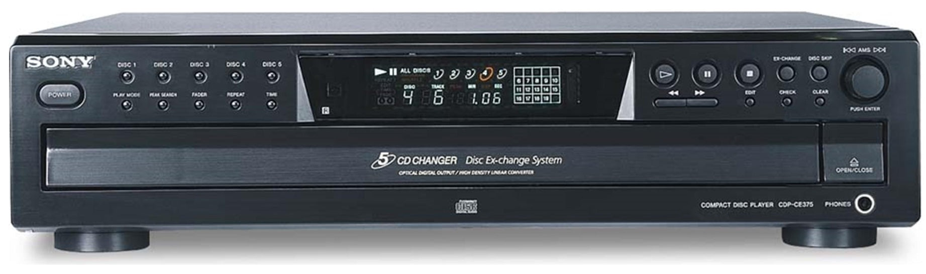 Sony CDP-CE375 5 CD Compact Disc Changer
